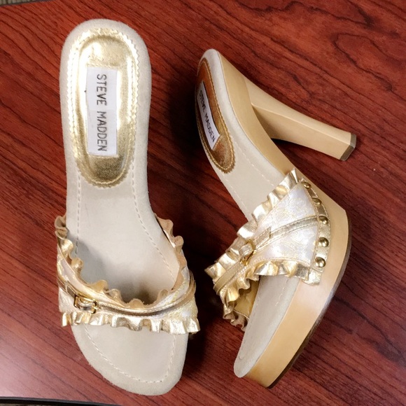 STEVE MADDEN CRUCIAL PLATFORM OPEN TOE SHOES 6.5 - Picture 6 of 6